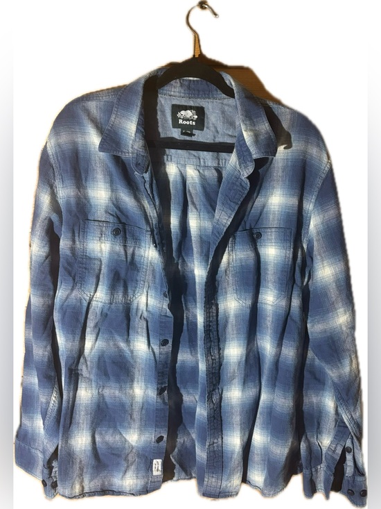 Roots Other - Roots Blue and White Plaid Flannel Shirt